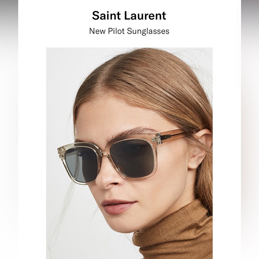Yves Saint Laurent Black and Tan Sunglasses